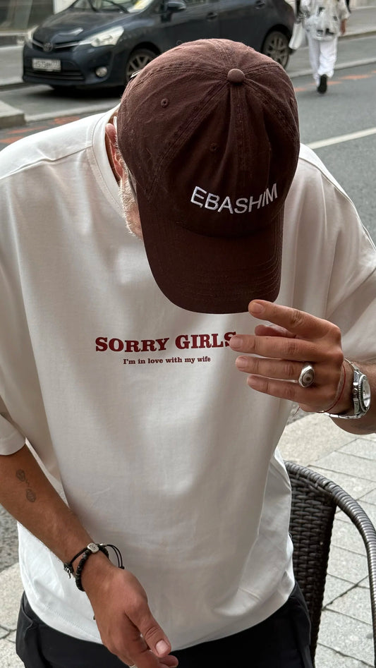 Heavy Oversized Tee - Sorry Girls I'm In Love With My Wife