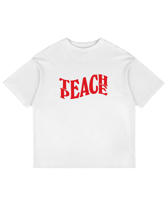 Heavy Oversized Tee - Teach Peace