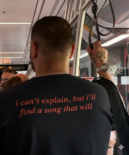 Heavy Oversized Tee - I Can't Explain, But I'll Find A Song That Will