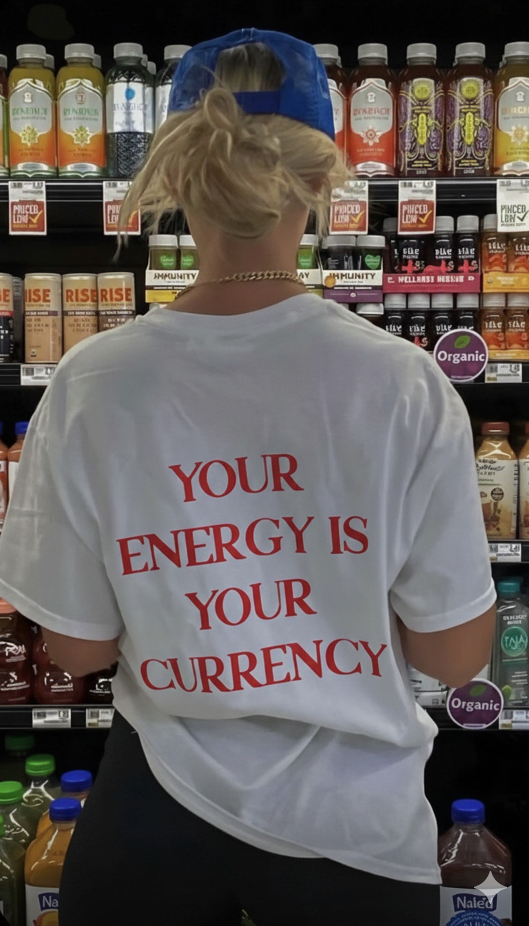 Heavy Oversized Tee - Your Energy Is Your Currency
