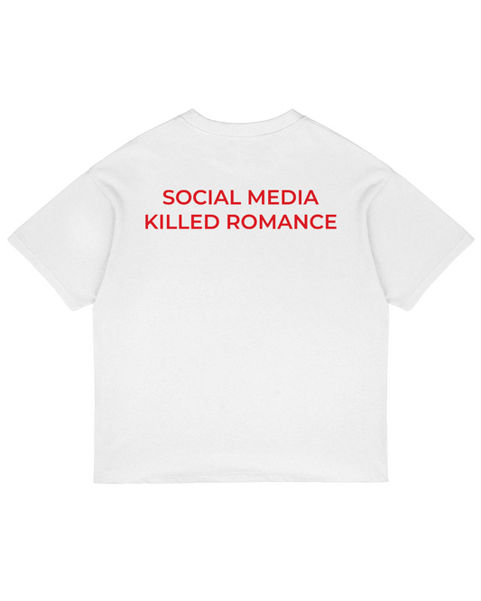 Heavy Oversized Tee - Social Media Killed Romance